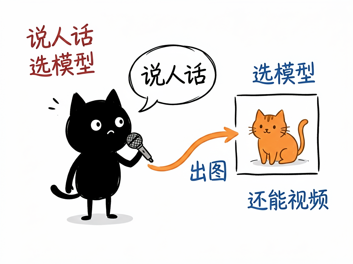 配图:一句话生成图片视频语音
