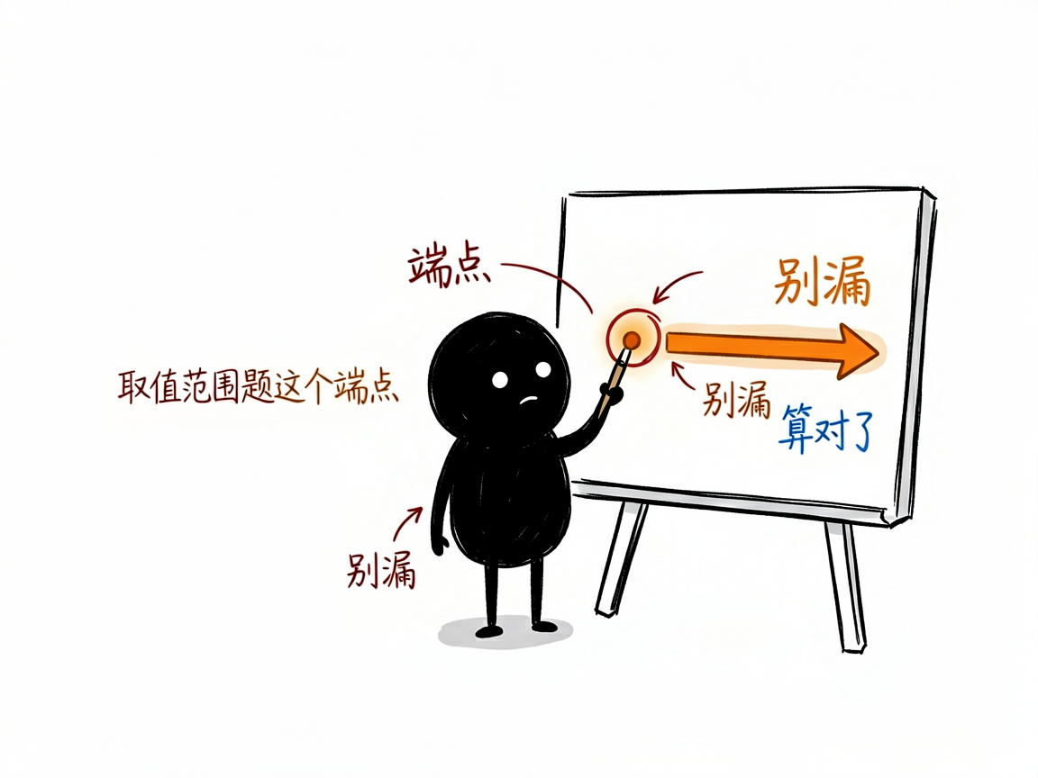 配图:取值范围题能看见被漏掉的端点
