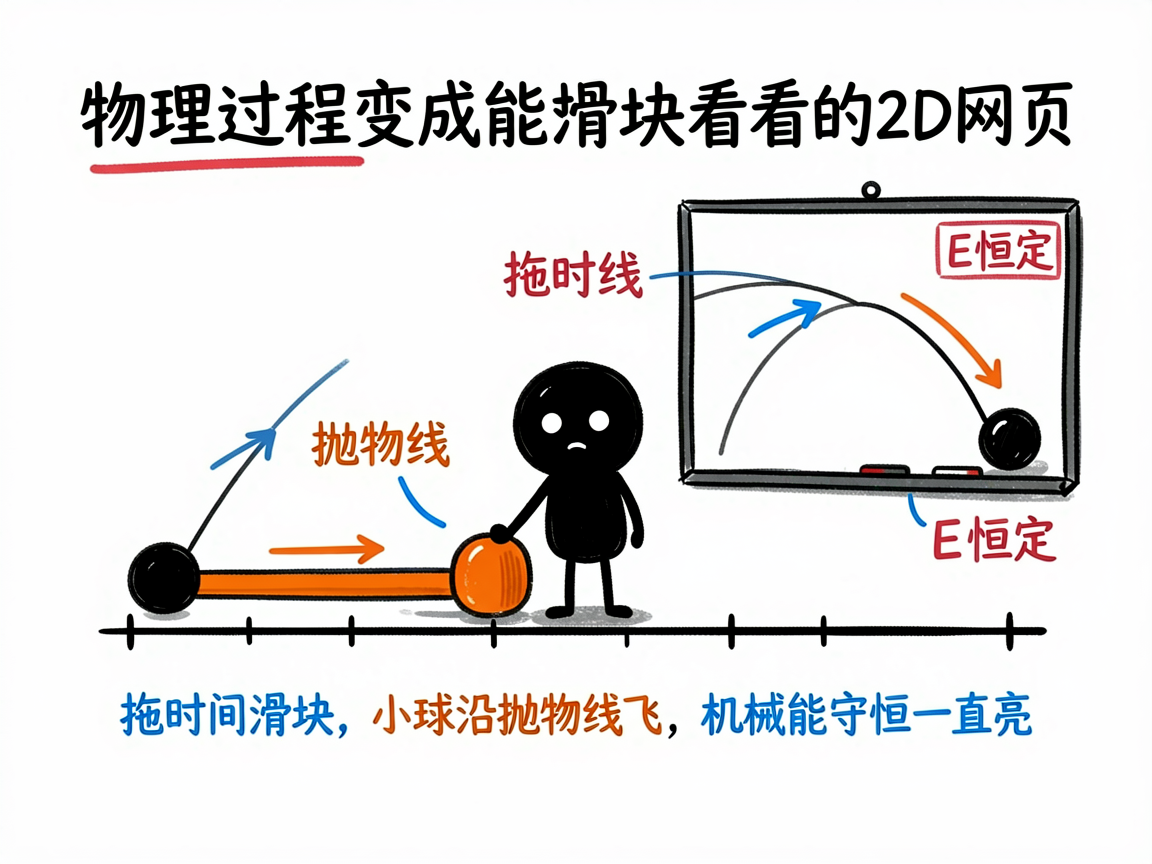 物理题里那些"动起来"的过程，怎么变成能拖滑块看的网页
