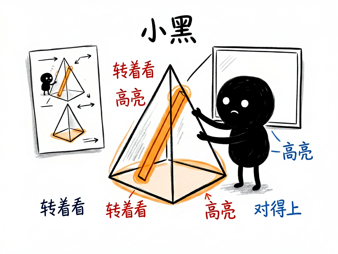 立体几何题里那些角和距离，怎么变成能旋转的 3D 模型