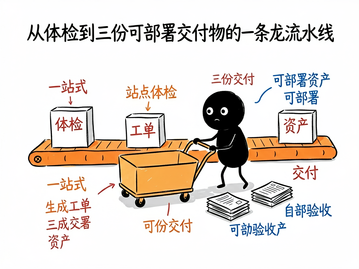 配图:从体检到三份交付物的一条龙