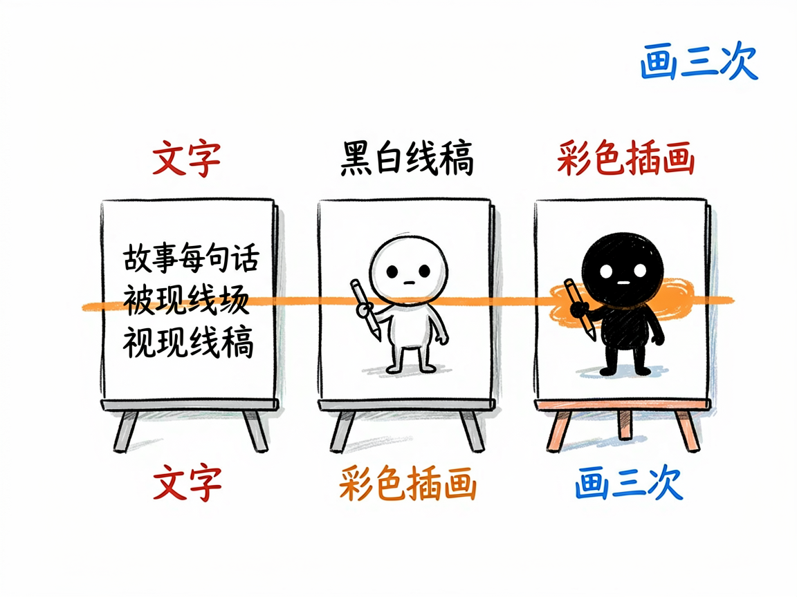 有段故事想变成手绘风视频？它让每句话被"画"三次